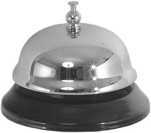 Obrázek k výrobku 2934 - Zvonek recepční stříbrný