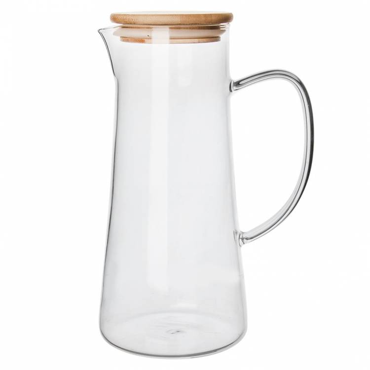 Obrázek k výrobku 2752 - Džbán sklo/bambus+víčko 1,5l