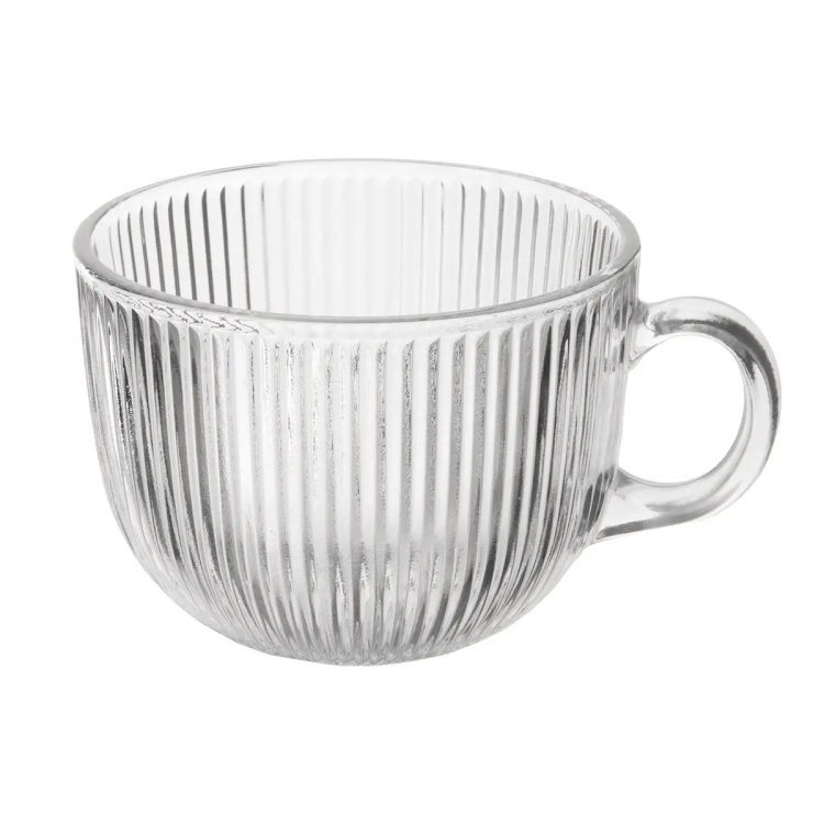 Obrázek k výrobku 5099 - Hrnek sklo čirý jumbo VLNKA 0,5 l