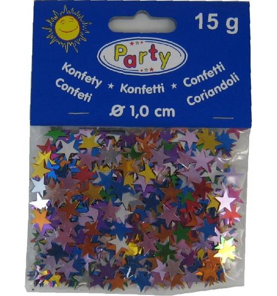 Obrázek k výrobku 3401 - Konfety lesklé hvěždy barevné