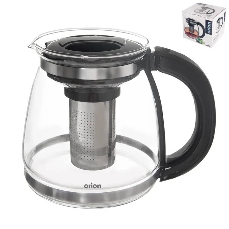 Obrázek k výrobku 2633 - Konvice borosil. sklo/UH+nerez filtr 1,73 l