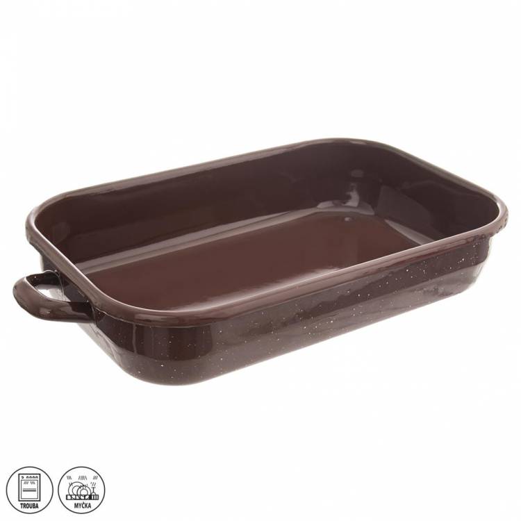 Obrázek k výrobku 4546 - Pekáč smalt BROWN 37,5x24,5x7,5