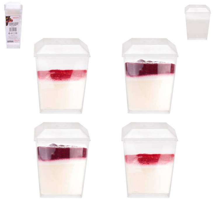 Obrázek k výrobku 5259 - Pohárek +víčko UH Panna Cotta 0,1L 4ks