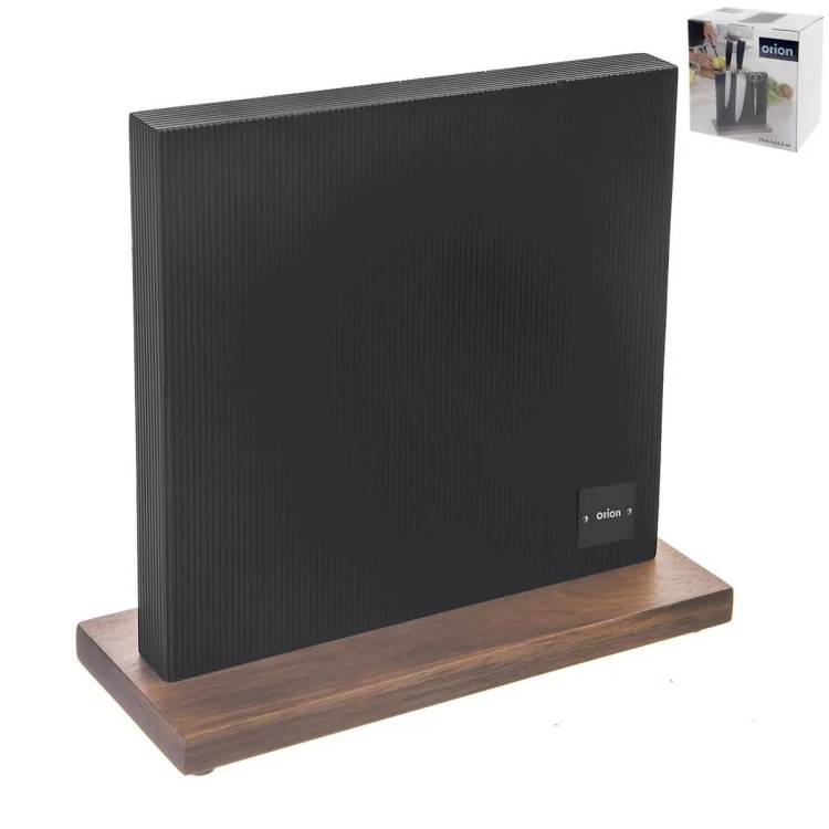 Obrázek k výrobku 2935 - Stojan na nože akácie/TPR oboustranný magnetický BLACK