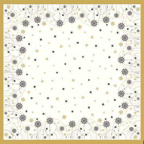 Obrázek k výrobku 4378 - Ubrus 84x84 DUNI DCL- Snowflake N. White 1ks
