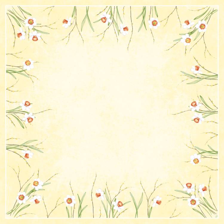 Obrázek k výrobku 2165 - Ubrus Dunisilk 84x84cm DAFFODIL JOY
