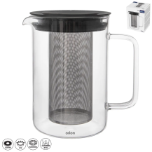 Obrázek k výrobku 4634 - Konvice borosil. sklo/UH+filtr nerez 1,55 l