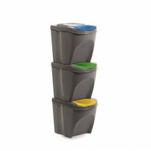 Obrázek k výrobku 5572 - Koš odpad. sort 3x21l šedá