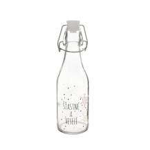 Obrázek k výrobku 4353 - Láhev sklo/kov klip uzávěr VLOČKA 0,29 l červená