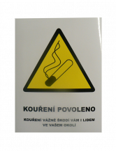 Obrázek k výrobku 4140 - Samolepka - Kouření povoleno