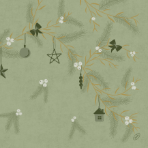 Obrázek k výrobku 6083 - Ubrousek 40 x 40 cm BioDunisoft NOEL PISTACHIO